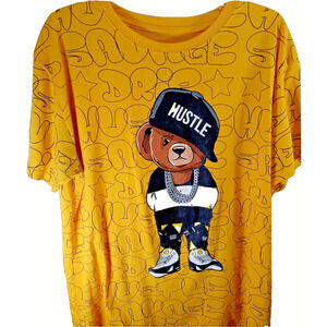 Hustle Bear Gang T-shirt Size X-Large OG Gangster Legend Savage Bailey